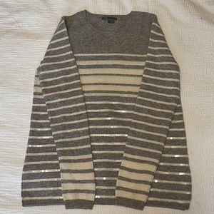 Brand New Vince Soft Grey Striped Sweater